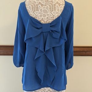 Everly Blue Bow top